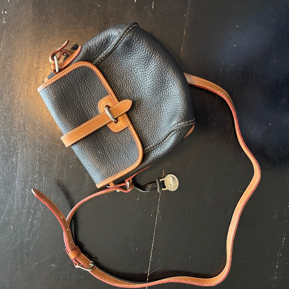 Dooney & Bourke Black and Tan Crossbody Bag